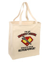 Ironworker - Superpower Large Grocery Tote Bag-Grocery Tote-TooLoud-Natural-Large-Davson Sales