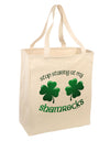 Stop Staring At My Shamrocks Large Grocery Tote Bag-Grocery Tote-TooLoud-Natural-Large-Davson Sales