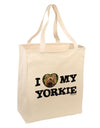 I Heart My Yorkie Large Grocery Tote Bag by TooLoud-Grocery Tote-TooLoud-Natural-Large-Davson Sales