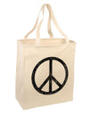 Peace Sign Symbol - Distressed Large Grocery Tote Bag-Grocery Tote-TooLoud-Natural-Large-Davson Sales