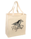 Pegasus Color Illustration Large Grocery Tote Bag-Grocery Tote-TooLoud-Natural-Large-Davson Sales