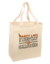 Everyday Is Halloween Large Grocery Tote Bag-Grocery Tote-TooLoud-Natural-Large-Davson Sales