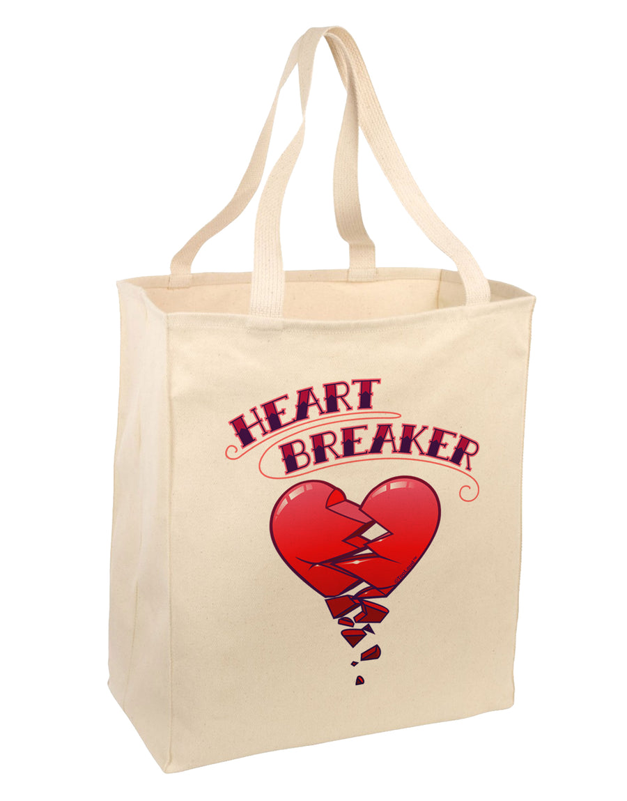 Heart Breaker Cute Large Grocery Tote Bag by TooLoud-TooLoud-Natural-Davson Sales