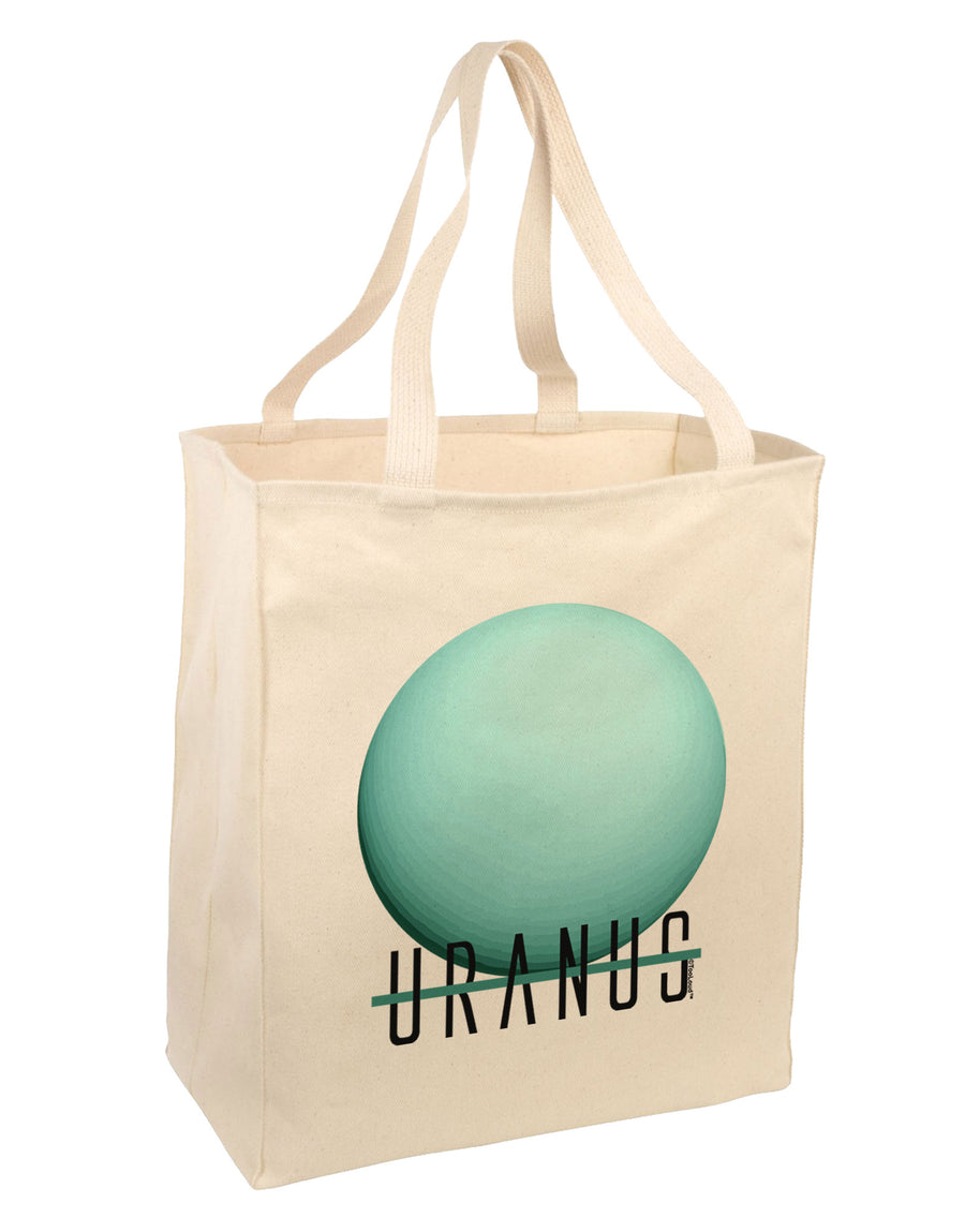 Planet Uranus Text Large Grocery Tote Bag by TooLoud-Grocery Tote-TooLoud-Natural-Large-Davson Sales