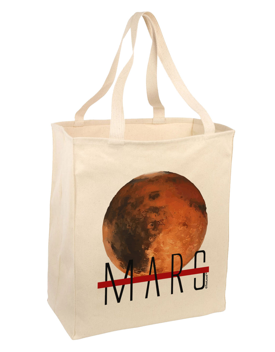 Planet Mars Text Large Grocery Tote Bag-Grocery Tote-TooLoud-Natural-Large-Davson Sales