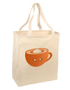 Cute Holiday Drink Pumpkin Spice Latte Large Grocery Tote Bag-Grocery Tote-TooLoud-Natural-Large-Davson Sales