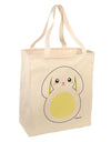 Cute Bunny with Floppy Ears - Yellow Large Grocery Tote Bag by TooLoud-Grocery Tote-TooLoud-Natural-Large-Davson Sales