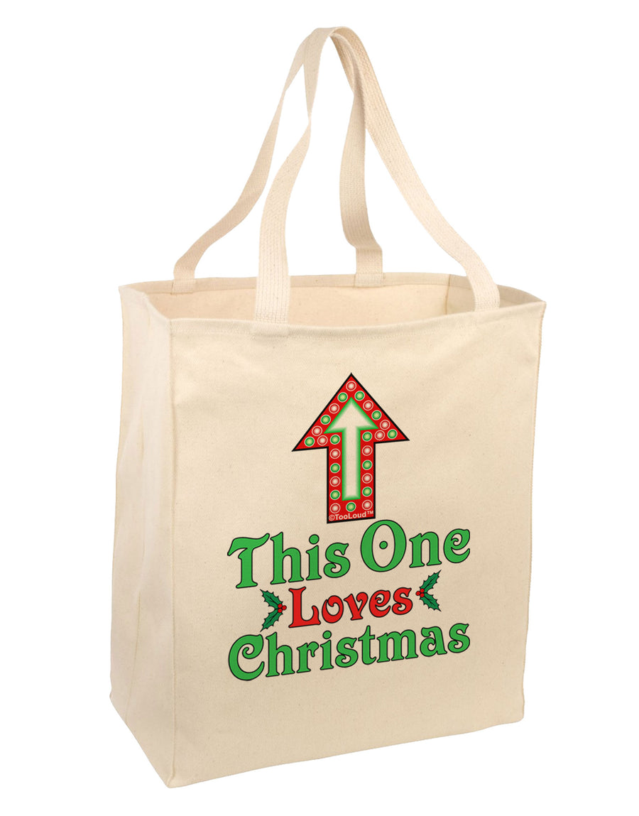 This Guy Loves Christmas Cute Large Grocery Tote Bag-Grocery Tote-TooLoud-Natural-Large-Davson Sales