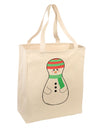 Cute Snowman Matryoshka Nesting Doll - Christmas Large Grocery Tote Bag-Grocery Tote-TooLoud-Natural-Large-Davson Sales