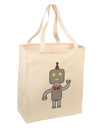 Cute Robot Male Large Grocery Tote Bag by TooLoud-Grocery Tote-TooLoud-Natural-Large-Davson Sales