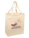 America Unicorn Large Grocery Tote Bag-Grocery Tote-TooLoud-Natural-Large-Davson Sales