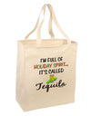 Holiday Spirit - Tequila Large Grocery Tote Bag-Grocery Tote-TooLoud-Natural-Large-Davson Sales