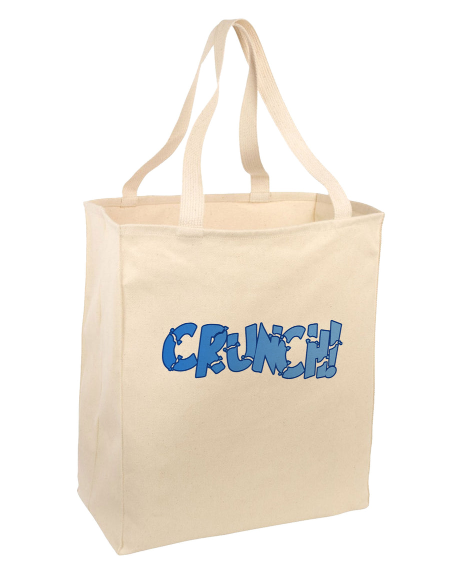 Onomatopoeia CRUNCH Large Grocery Tote Bag-Grocery Tote-TooLoud-Natural-Large-Davson Sales