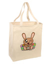 Cute Bunny with Eggs Large Grocery Tote Bag-Grocery Tote-TooLoud-Natural-Large-Davson Sales