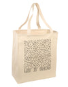 Let It Snow Text Snowflakes - Christmas Large Grocery Tote Bag-Grocery Tote-TooLoud-Natural-Large-Davson Sales