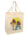 LA Beach Silhouette Letters Large Grocery Tote Bag-Natural-Grocery Tote-TooLoud-Natural-Large-Davson Sales