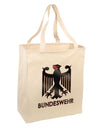 Bundeswehr Logo with Text Large Grocery Tote Bag-Natural-Grocery Tote-TooLoud-Natural-Large-Davson Sales