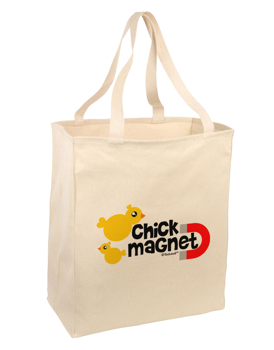 Cute Chick Magnet Design Large Grocery Tote Bag by TooLoud-Grocery Tote-TooLoud-Natural-Large-Davson Sales