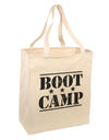 Bootcamp Large distressed Text Large Grocery Tote Bag-Grocery Tote-TooLoud-Natural-Large-Davson Sales