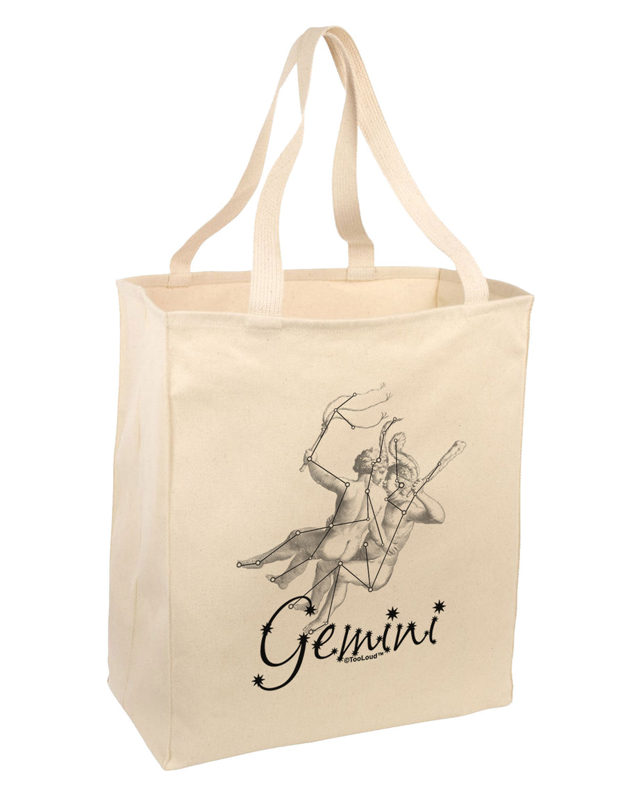 Gemini Constellation Large Grocery Tote Bag-Grocery Tote-TooLoud-Natural-Large-Davson Sales