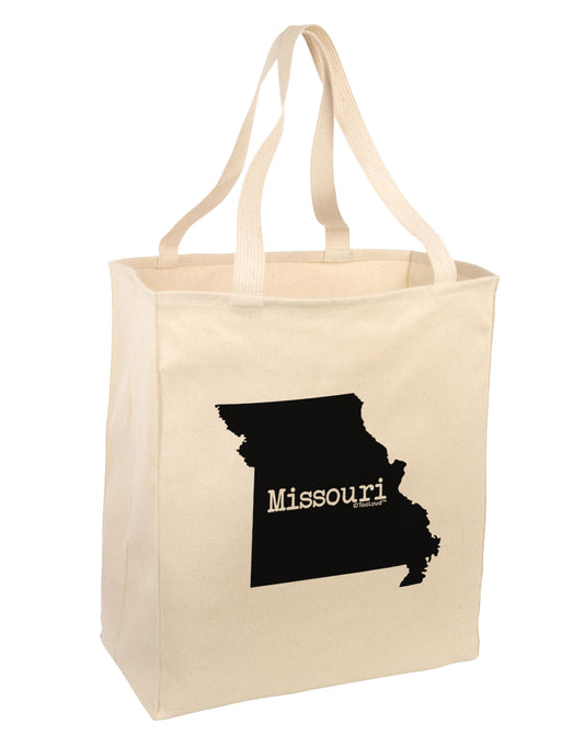 Missouri - United States Shape Large Grocery Tote Bag-Grocery Tote-TooLoud-Natural-Large-Davson Sales