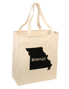 Missouri - United States Shape Large Grocery Tote Bag-Grocery Tote-TooLoud-Natural-Large-Davson Sales