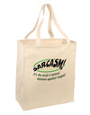 Sarcasm Natural Defense Against Stupid Large Grocery Tote Bag-Grocery Tote-TooLoud-Natural-Large-Davson Sales