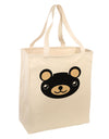 Kyu-T Head - Night Beartholomew Teddy Bear Large Grocery Tote Bag-Grocery Tote-TooLoud-Natural-Large-Davson Sales