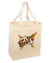 Onomatopoeia ZAP Large Grocery Tote Bag-Grocery Tote-TooLoud-Natural-Large-Davson Sales