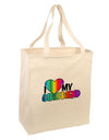 I Heart My Girlfriend - Rainbow Large Grocery Tote Bag-Grocery Tote-TooLoud-Natural-Large-Davson Sales