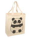 Cute Panda Bear Large Grocery Tote Bag by TooLoud-Grocery Tote-TooLoud-Natural-Large-Davson Sales