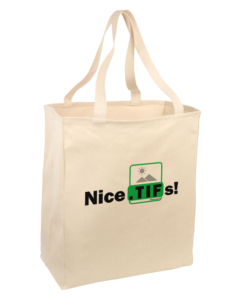 Nice Tifs Large Grocery Tote Bag by TooLoud-Grocery Tote-TooLoud-Natural-Large-Davson Sales