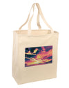 Blue Mesa Reservoir Surreal Large Grocery Tote Bag-Grocery Tote-TooLoud-Natural-Large-Davson Sales