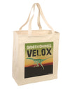 Ornithomimus Velox - With Name Large Grocery Tote Bag by TooLoud-Grocery Tote-TooLoud-Natural-Large-Davson Sales