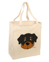 Cute Rottweiler Dog Large Grocery Tote Bag by TooLoud-Grocery Tote-TooLoud-Natural-Large-Davson Sales