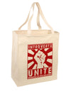 Introverts Unite Funny Large Grocery Tote Bag-Natural by TooLoud-Grocery Tote-TooLoud-Natural-Large-Davson Sales