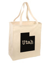 Utah - United States Shape Large Grocery Tote Bag by TooLoud-Grocery Tote-TooLoud-Natural-Large-Davson Sales