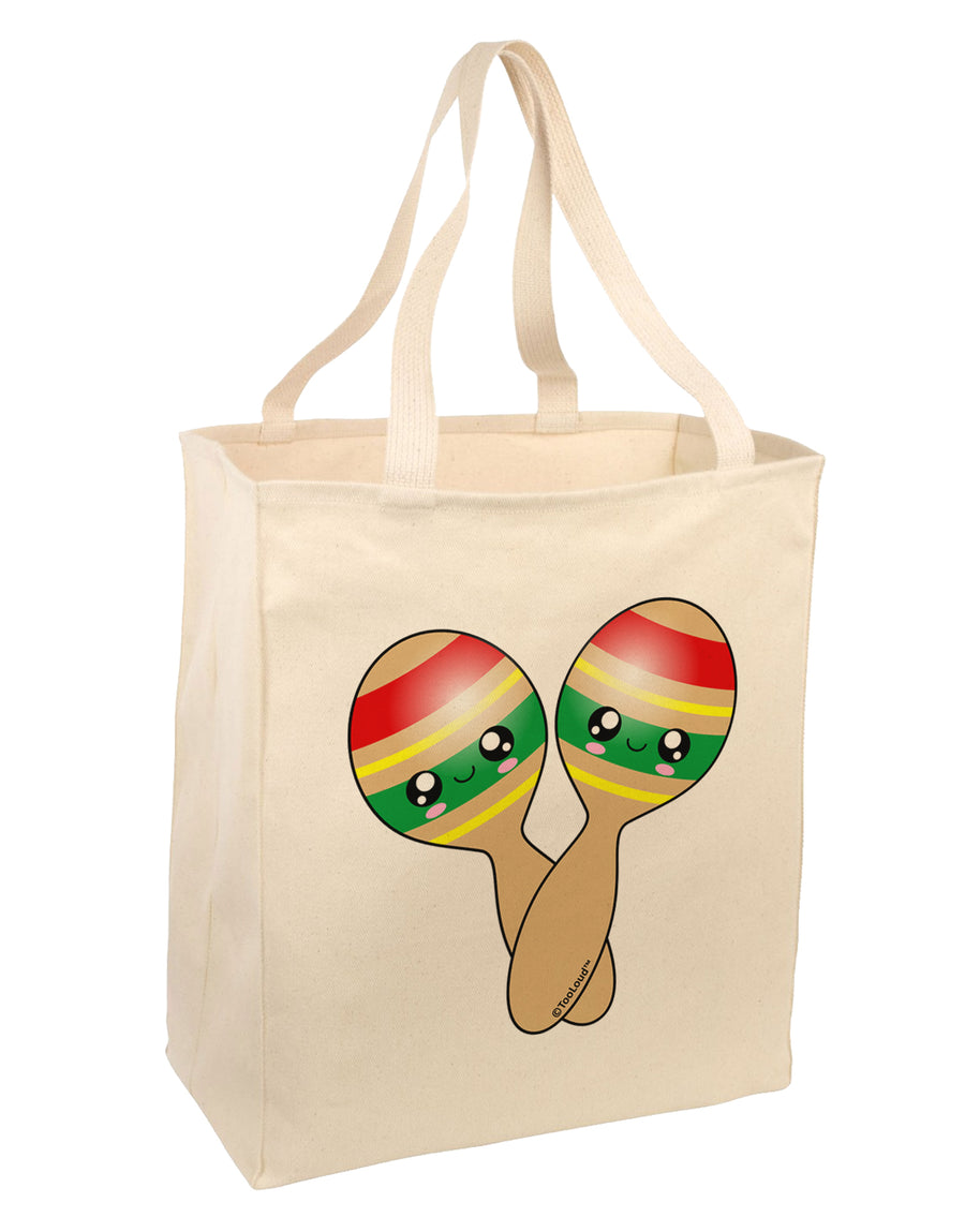 Cute Maracas Design Large Grocery Tote Bag by TooLoud-Grocery Tote-TooLoud-Natural-Large-Davson Sales