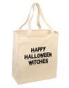 Happy Halloween Witches Large Grocery Tote Bag-Grocery Tote-TooLoud-Natural-Large-Davson Sales