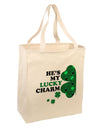 He's My Lucky Charm - Left Large Grocery Tote Bag-Grocery Tote-TooLoud-Natural-Large-Davson Sales