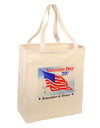 Veterans Day 2015 WaterColor Large Grocery Tote Bag-Grocery Tote-TooLoud-Natural-Large-Davson Sales