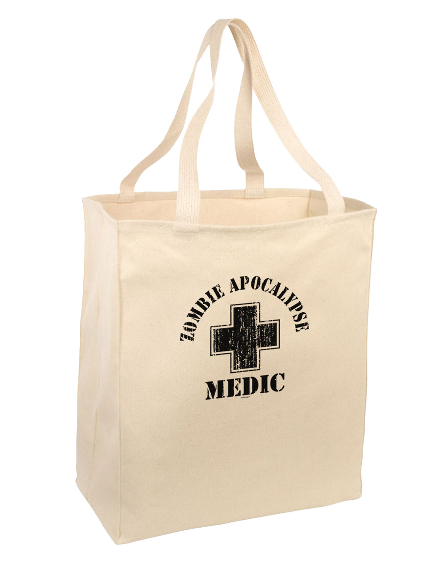 Zombie Apocalypse Group Role Medic Large Grocery Tote Bag-Grocery Tote-TooLoud-Natural-Large-Davson Sales