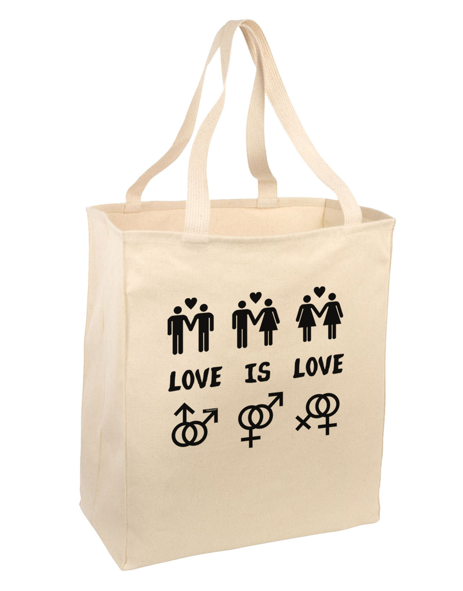 Love Is Love LGBT Marriage Equality Large Grocery Tote Bag-Grocery Tote-TooLoud-Natural-Large-Davson Sales