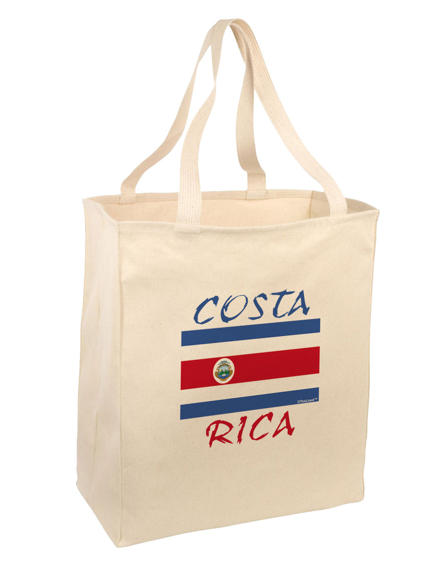 Costa Rica Flag Large Grocery Tote Bag-Grocery Tote-TooLoud-Natural-Large-Davson Sales