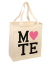 Matching Soulmate Design - Mate - Pink Large Grocery Tote Bag by TooLoud-Grocery Tote-TooLoud-Natural-Large-Davson Sales