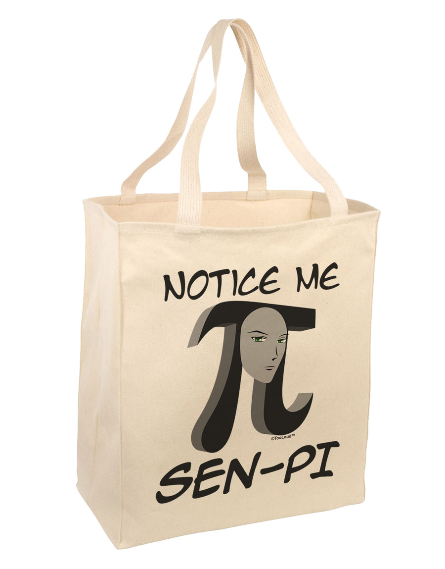 Notice Me Sen-Pi Large Grocery Tote Bag-Grocery Tote-TooLoud-Natural-Large-Davson Sales