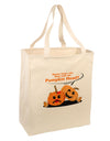 Pumpkin Head Large Grocery Tote Bag-Grocery Tote-TooLoud-Natural-Large-Davson Sales