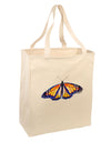 TooLoud Watercolor Monarch Butterfly Large Grocery Tote Bag-Grocery Tote-TooLoud-Natural-Large-Davson Sales