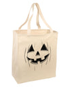 Halloween Pumpkin Smile Jack O Lantern Large Grocery Tote Bag-Grocery Tote-TooLoud-Natural-Large-Davson Sales