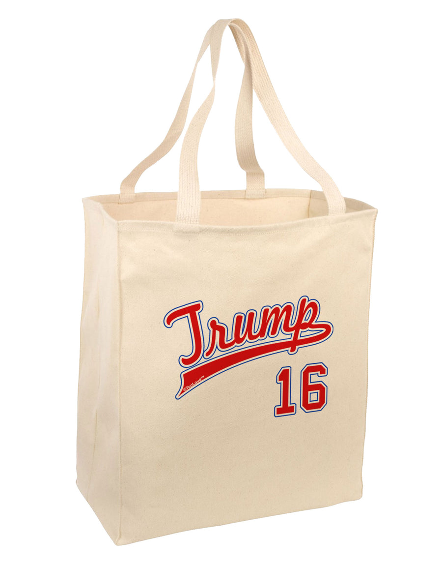 Trump Jersey 16 Large Grocery Tote Bag-Grocery Tote-TooLoud-Natural-Large-Davson Sales
